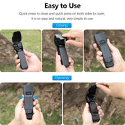 For DJI Osmo Pocket 3 Amazear Protective Case All-in-One Anti-Scratch Cover with Built-in Filter Slot(Black)