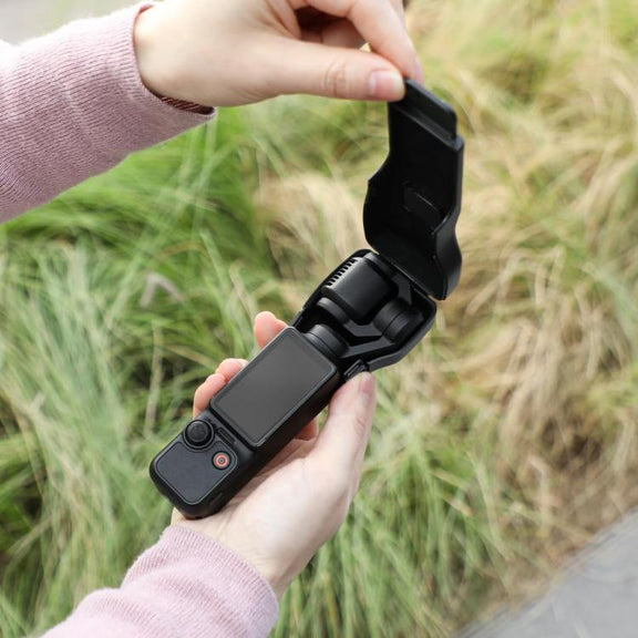 For DJI Osmo Pocket 3 Amazear Protective Case All-in-One Anti-Scratch Cover with Built-in Filter Slot(Black)