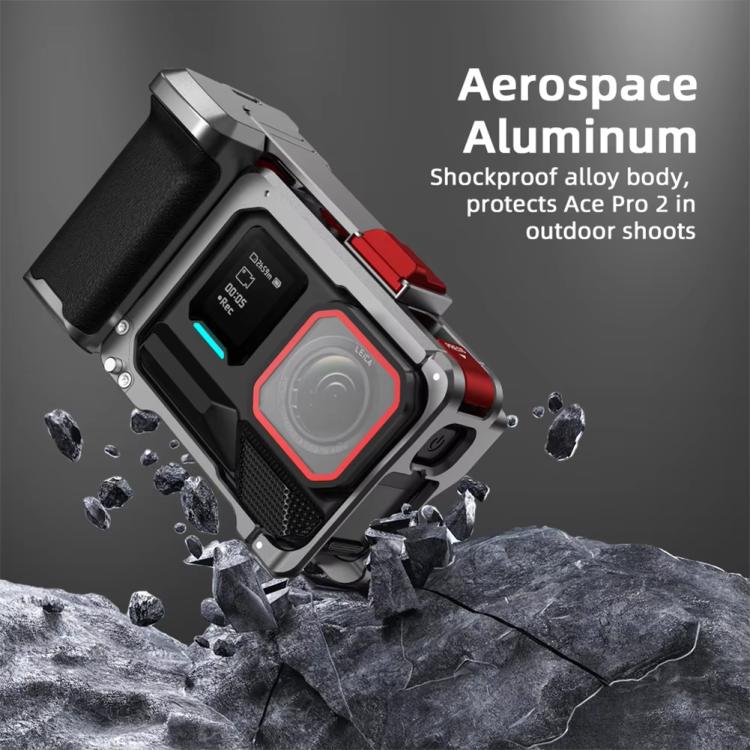 For Insta360 Ace Pro 2 / Ace Pro Flymile Xplorer Grip Kit Street Photography Handle Metal Cage Case(AC2013)