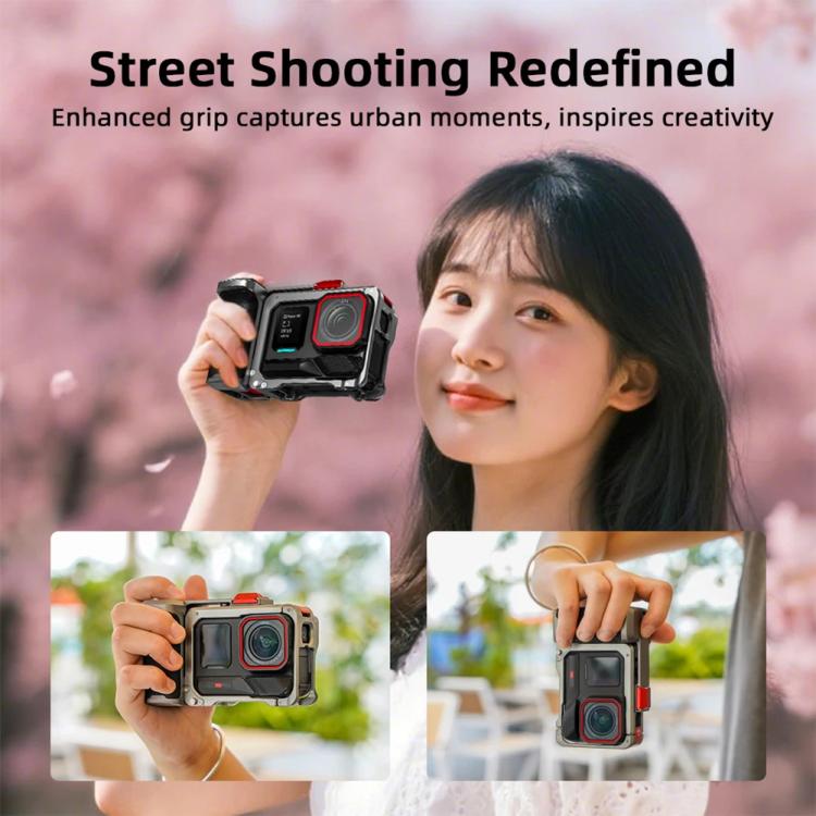 For Insta360 Ace Pro 2 / Ace Pro Flymile Xplorer Grip Kit Street Photography Handle Metal Cage Case(AC2013)