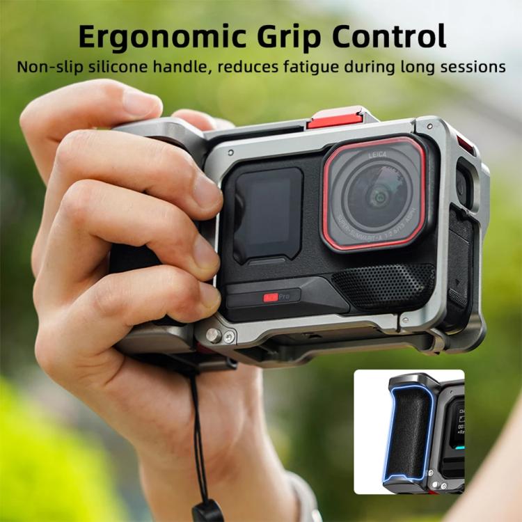 For Insta360 Ace Pro 2 / Ace Pro Flymile Xplorer Grip Kit Street Photography Handle Metal Cage Case(AC2013)