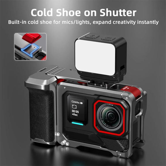 For Insta360 Ace Pro 2 / Ace Pro Flymile Xplorer Grip Kit Street Photography Handle Metal Cage Case(AC2013)