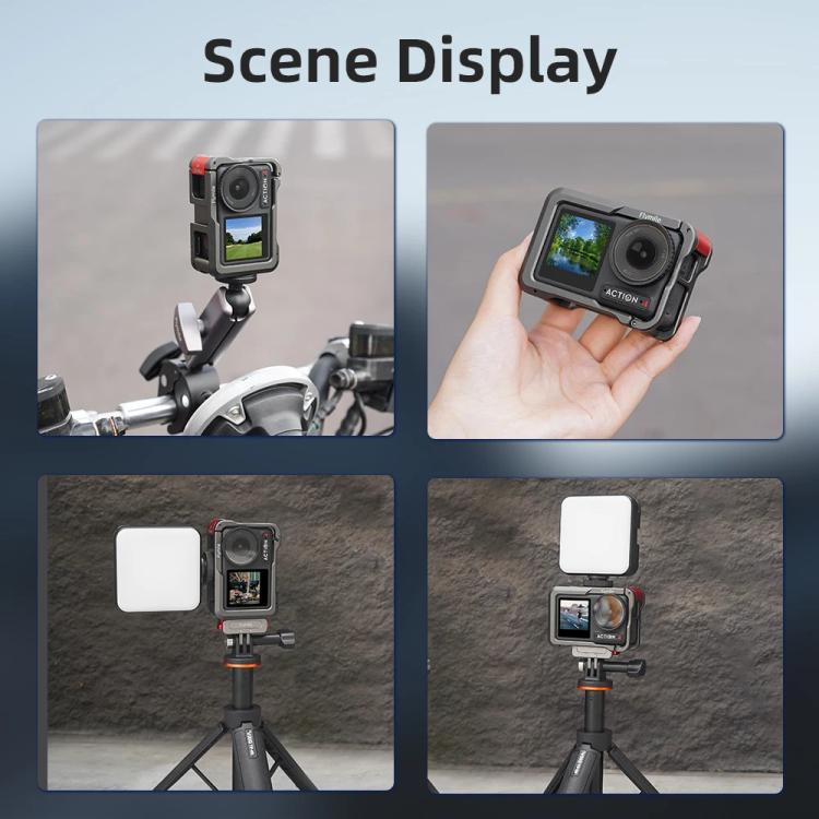For DJI Action 5 Pro/Action 4/Action 3 Flymile Aluminum Alloy Camera Cage Protective Metal Frame(Metal Color) - free shipping - PMC Jewellery - Order now!