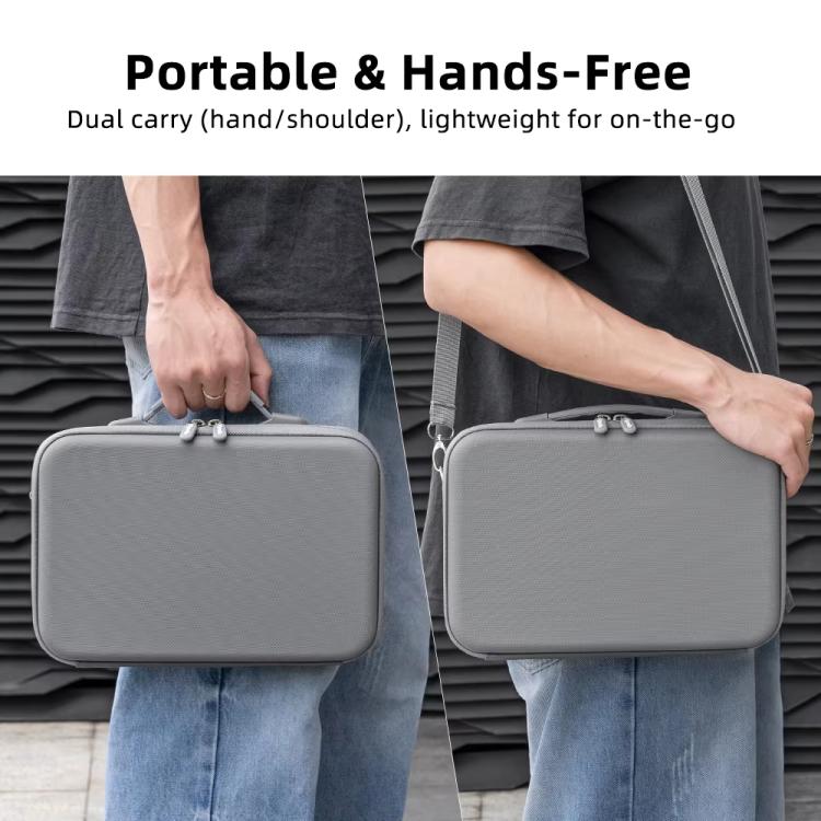 For Insta360 X5 Flymile All-in-One Storage Shoulder Bag Durable PU + Lycra Material Carrying Case(Gray) - free shipping - PMC TechLife - Order now!