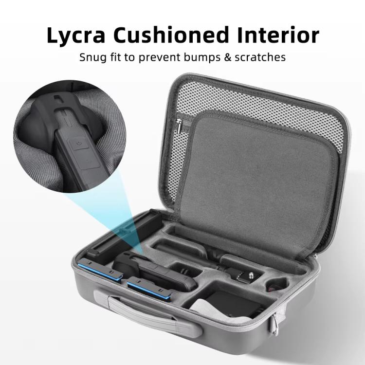 For Insta360 X5 Flymile All-in-One Storage Shoulder Bag Durable PU + Lycra Material Carrying Case(Gray) - free shipping - PMC TechLife - Order now!