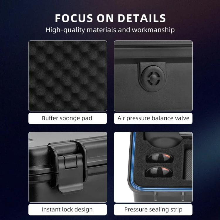 For Insta360 X5 Camera Flymile Portable Protective Hard Case Waterproof Shockproof Travel Carrying Storage Box(Black) - free shipping - PMC TechLife - Order now!