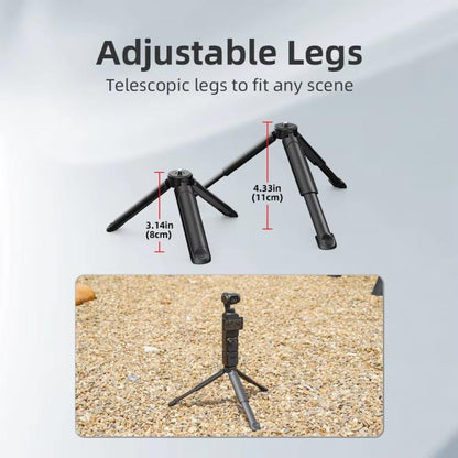 Flymile Extendable Mini Tripod With 1/4-Inch Screw For Action Cameras Nut Adapter Set - free shipping - PMC Jewellery - Order now!
