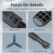 Flymile Extendable Mini Tripod With 1/4-Inch Screw For Action Cameras Phone Clip Set