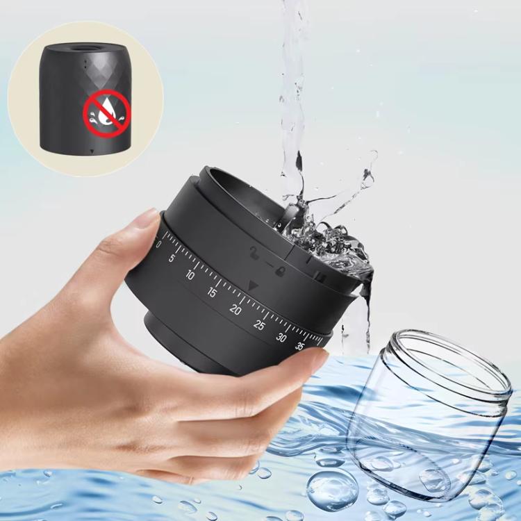 Portable Electric Coffee Grinder with 40 Adjustable Settings Rechargeable USB-C Ceramic Burr Mill(Black)