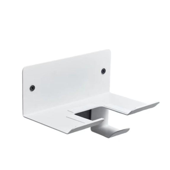 Wall-Mounted Hair Dryer Holder with Cord Organizer Bathroom Storage for Blow Dryer(White)