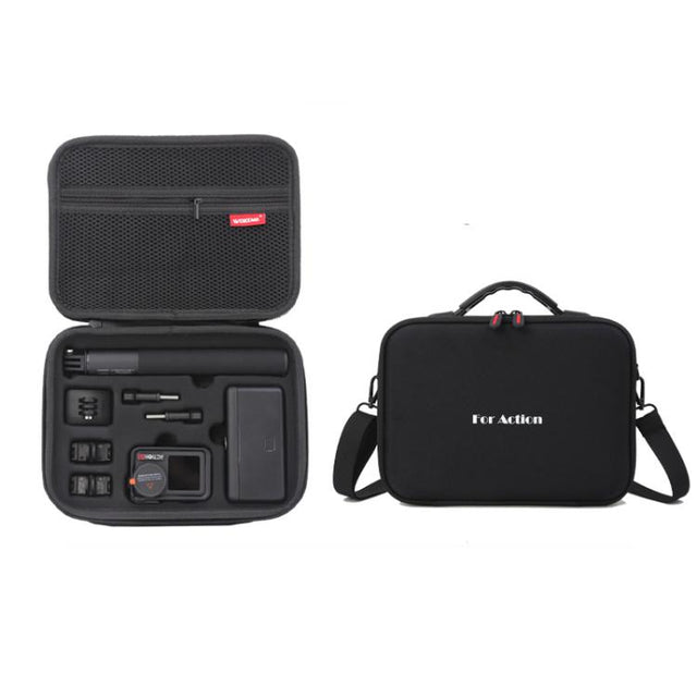 Carrying Case For DJI Action 5 Pro /Action 4 / Action 3 All-in-One Kit Durable Shoulder & Hand Carry Bag(Black)