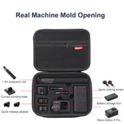 Carrying Case For DJI Action 5 Pro /Action 4 / Action 3 All-in-One Kit Durable Shoulder & Hand Carry Bag(Gray)