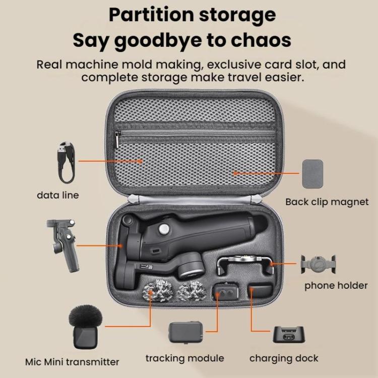 For DJI OSMO Mobile 7/7P BRDRC Mobile Panel Handheld Storage Bag(Gray) - free shipping - PMC Jewellery - Order now!