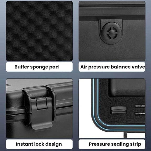 For DJI OSMO POCKET 3 BRDRC Portable Storage Safety Carrying Case(Black)
