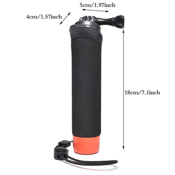 Floating Hand Grip For GoPro/DJI/Insta360 Action Camera Water-resistant Buoyant Handle With Anti-Loss Steel Cable
