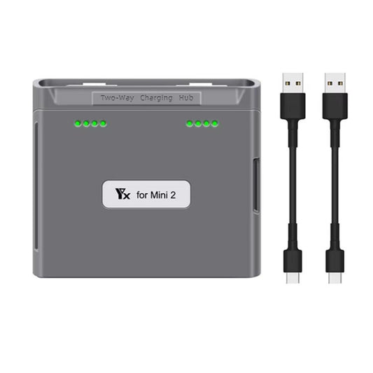 For DJI Mini 2 SE/Mini 2/Mini 4K YX Charger 2-way Battery Charging Hub(Gray) - free shipping - PMC Jewellery - Order now!