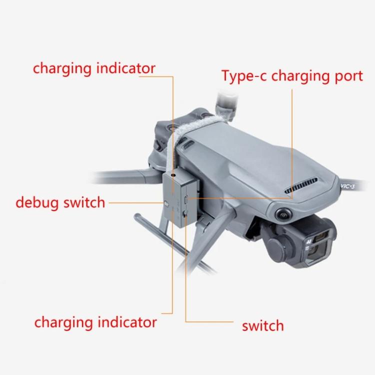 For DJI Mavic 3 Drone YX Airdrop System Rechargeable Thrower Load 500g(Gray) - free shipping - PMC Jewellery - Order now!