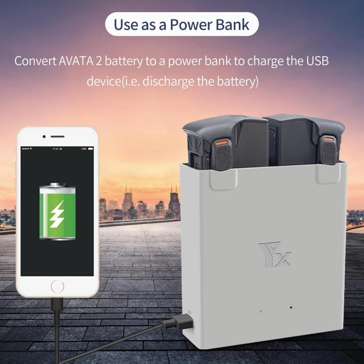 For DJI Avata 2 YX Dual-Channel Battery Charging Hub Smart Maintenance Station(Gray) - free shipping - PMC Jewellery - Order now!