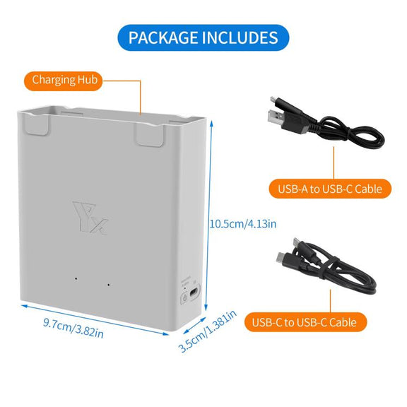For DJI Avata 2 YX Dual-Channel Battery Charging Hub Smart Maintenance Station(Gray)
