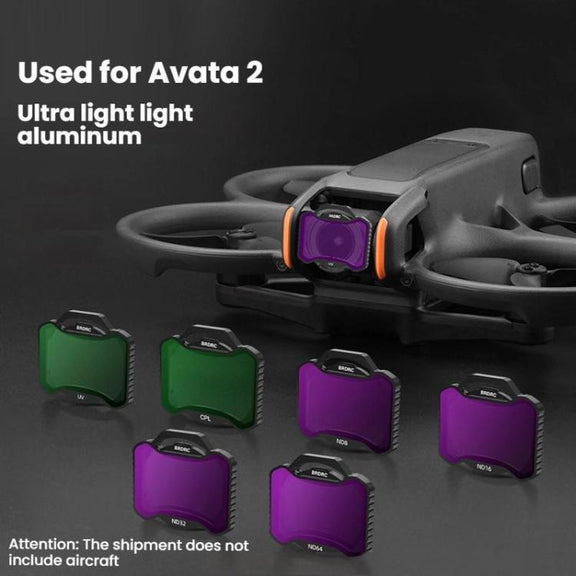 For DJI Avata 2 BRDRC Aluminum Frame Filter Accessories, Specification: ND8+ND16+ND32
