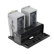 For DJI Mavic Air 2 YX Battery Charger Hub With LCD Display 4-Slot Intelligent Charging Station(Black)