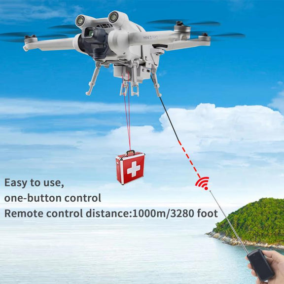 For DJI Mini 3 Pro / Mini 3 Drone YX Airdrop System Rechargeable Thrower Load 200g(Light Gray)