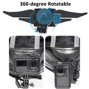 360-degree Rotatable Helmet Chin Mount for GoPro HERO/Insta360/DJI Osmo Action POV Camera Mount
