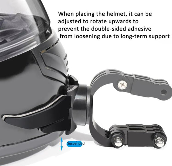 360-degree Rotatable Helmet Chin Mount for GoPro HERO/Insta360/DJI Osmo Action POV Camera Mount