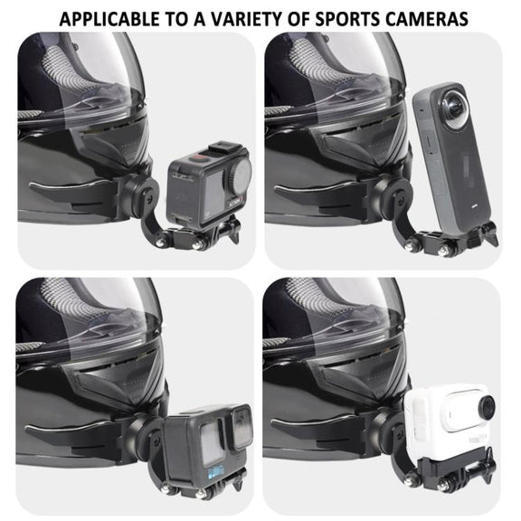 360-degree Rotatable Helmet Chin Mount for GoPro HERO/Insta360/DJI Osmo Action POV Camera Mount