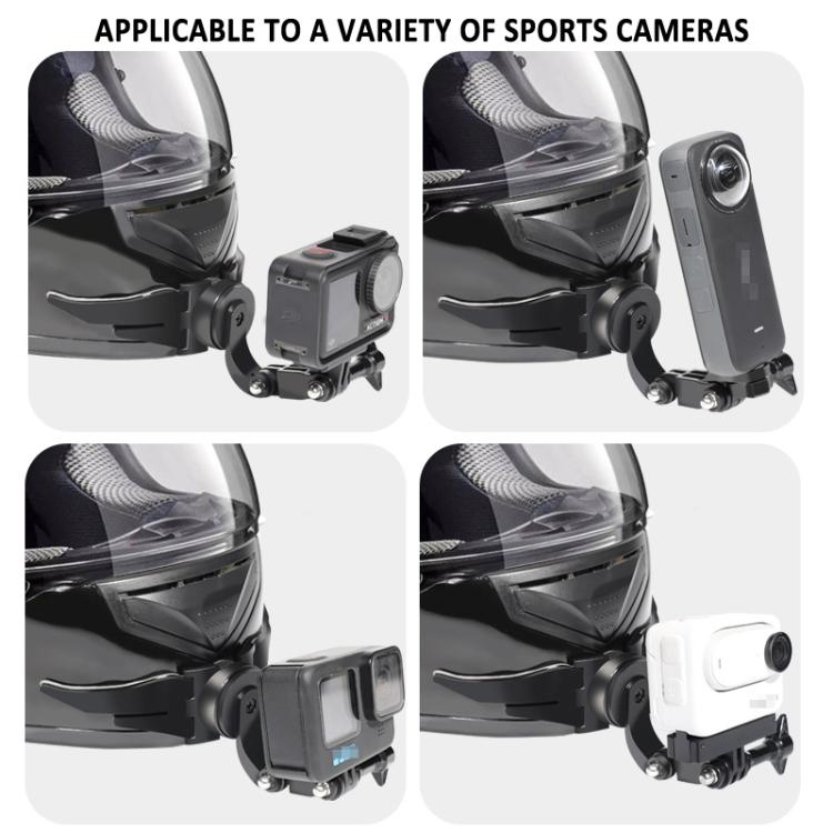 360-degree Rotatable Helmet Chin Mount for GoPro HERO/Insta360/DJI Osmo Action POV Camera Mount