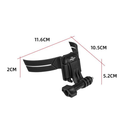 BSDDP Universal Motorcycle Helmet Mount for Action Cameras Fits Curved/Flat Surfaces(Black) - free shipping - PMC Jewellery - Order now!