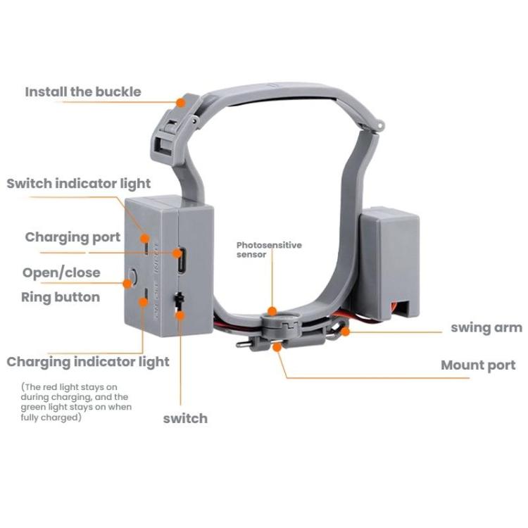 For DJI AIR 3S/AIR 3 BRDRC Drone Airdrop Accessories(Dark Gray) - free shipping - PMC TechLife - Order now!