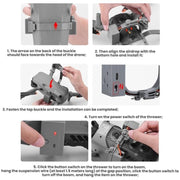 For DJI AIR 3S/AIR 3 BRDRC Drone Airdrop Accessories(Dark Gray)
