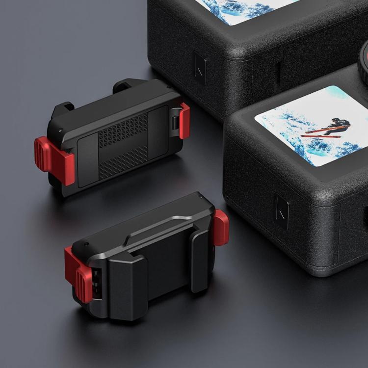 For DJI Osmo Action 5 Pro/Action 4/Action 3 Magnetic Quick Release Adapter with Cold Shoe Mount Base(Black)