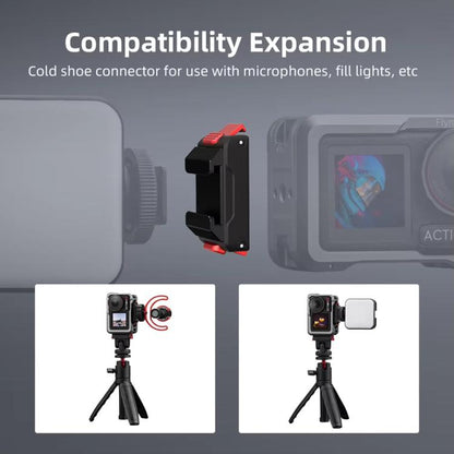 For DJI Osmo Action 5 Pro/Action 4/Action 3 Magnetic Quick Release Adapter with Cold Shoe Mount Base(Black) - free shipping - PMC Jewellery - Order now!