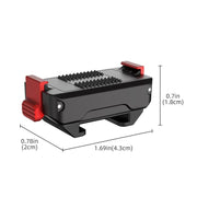 For DJI Osmo Action 5 Pro/Action 4/Action 3 Magnetic Quick Release Adapter with Cold Shoe Mount Base(Black)