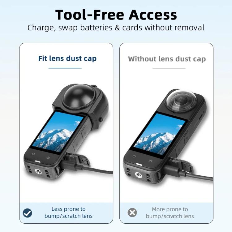 For Insta360 X5 Camera Flymile Lens Protective Cover Dustproof & Scratch-Resistant Anti-Fall Protector Cap(Pink) - free shipping - PMC TechLife - Order now!