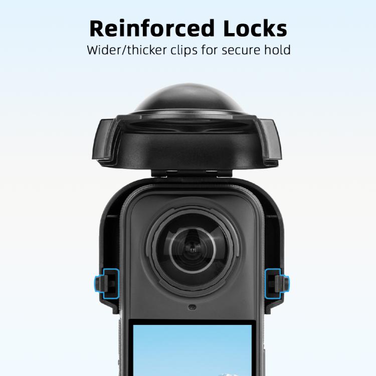 For Insta360 X5 Camera Flymile Lens Protective Cover Dustproof & Scratch-Resistant Anti-Fall Protector Cap(Black)
