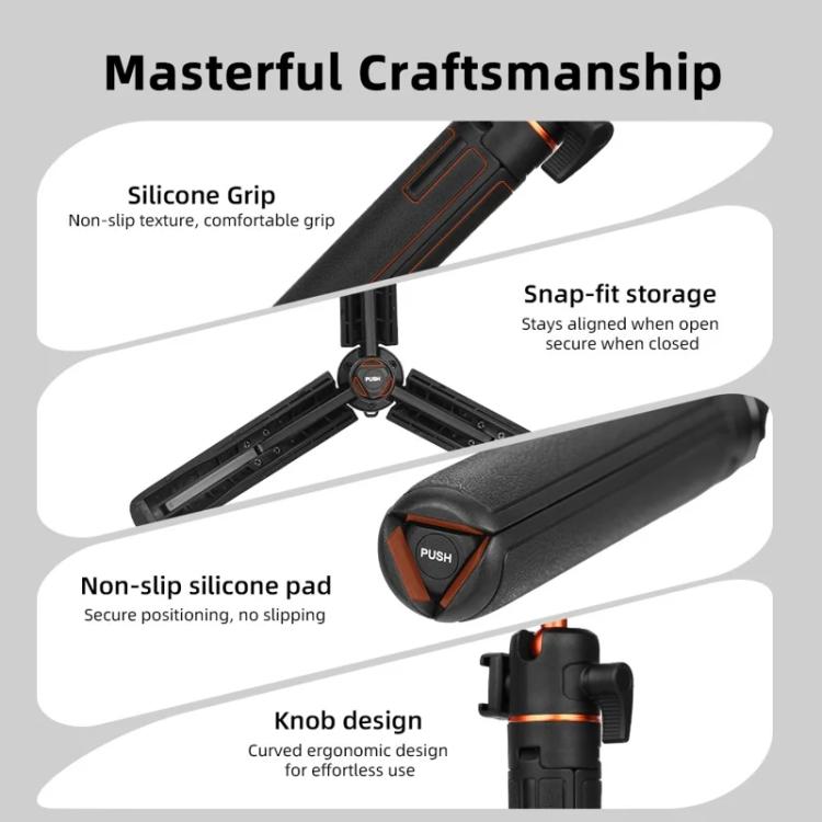 Flymile 20-54cm Magnetic Quick-Release Tripod for Insta360 Ace Pro 2/X5/X4/X3/X2/Ace Pro/Ace(Black)