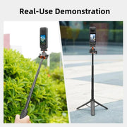 Flymile 20-54cm Magnetic Quick-Release Tripod for Insta360 Ace Pro 2/X5/X4/X3/X2/Ace Pro/Ace(Black)