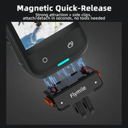 Flymile Plastic Magnetic Quick-Release Base For Insta360 Ace Pro 2/X5/X4/X3/X2/Ace Pro/Ace(Black)