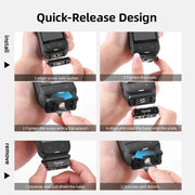 Flymile Magnetic Quick-Release Base 1/4 Inch Thread Foldable Extension Kit for Insta360 Ace Pro 2/Ace Pro/Ace/X5/X4/X3/X2(Black)