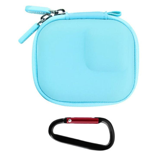 Flymile PU Mini Camera Case with Carabiner For Caged DJI Action 3/4/5 Pro/Insta360 Ace Pro 2/1/GoPro(Blue) - free shipping - PMC Jewellery - Order now!