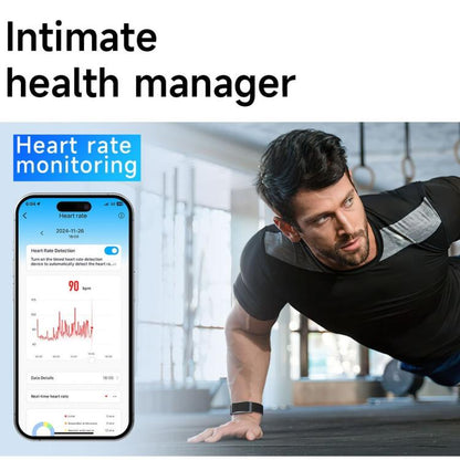 Dual PD Real-Time Heart Rate Blood Oxygen Real-Time Sleep Exercise Health Bracelet(Black) - free shipping - PMC Jewellery - Order now!