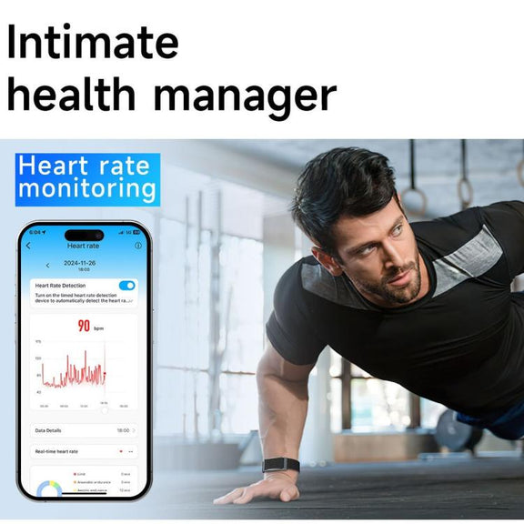 Dual PD Real-Time Heart Rate Blood Oxygen Real-Time Sleep Exercise Health Bracelet(White)