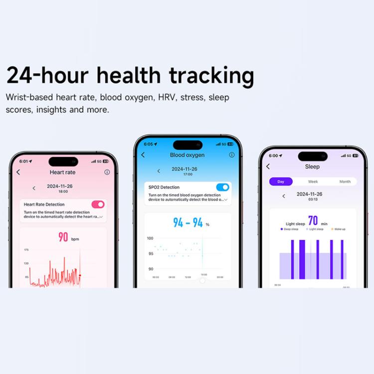 Dual PD Real-Time Heart Rate Blood Oxygen Real-Time Sleep Exercise Health Bracelet(Black) - free shipping - PMC Jewellery - Order now!