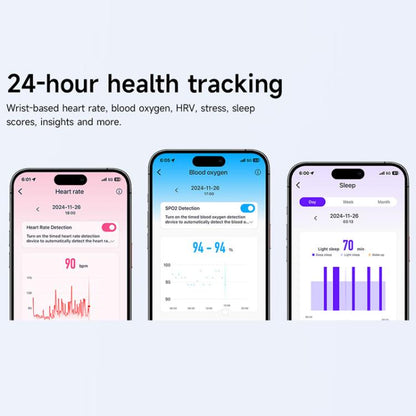 Dual PD Real-Time Heart Rate Blood Oxygen Real-Time Sleep Exercise Health Bracelet(Black) - free shipping - PMC Jewellery - Order now!