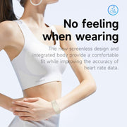 Dual PD Real-Time Heart Rate Blood Oxygen Real-Time Sleep Exercise Health Bracelet(White)