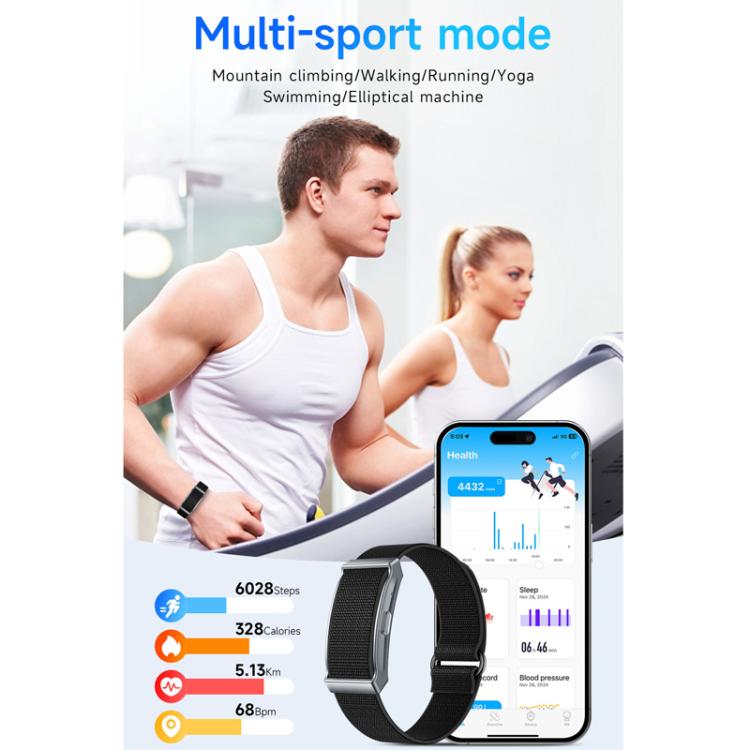 Dual PD Real-Time Heart Rate Blood Oxygen Real-Time Sleep Exercise Health Bracelet(Black) - free shipping - PMC Jewellery - Order now!