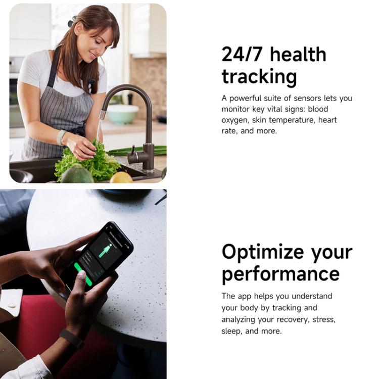 Dual PD Real-Time Heart Rate Blood Oxygen Real-Time Sleep Exercise Health Bracelet(Black) - free shipping - PMC Jewellery - Order now!